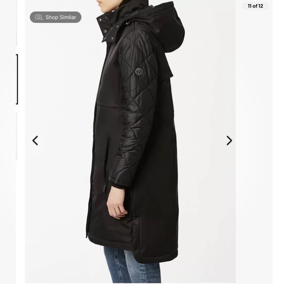 Bernardo Women’s Black Microbreathable Raincoat with Removable Hood Size Medium - Picture 11 of 12